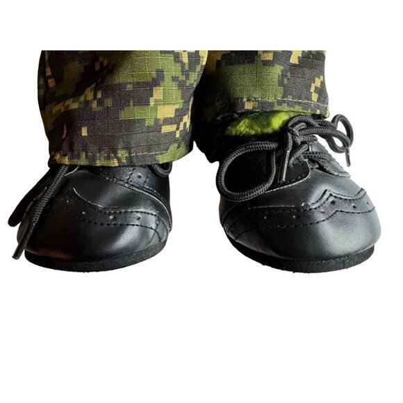 Build A Bear BAB Military Camouflage Bear 18 inches Army Uniform Black Boots - Picture 5 of 8
